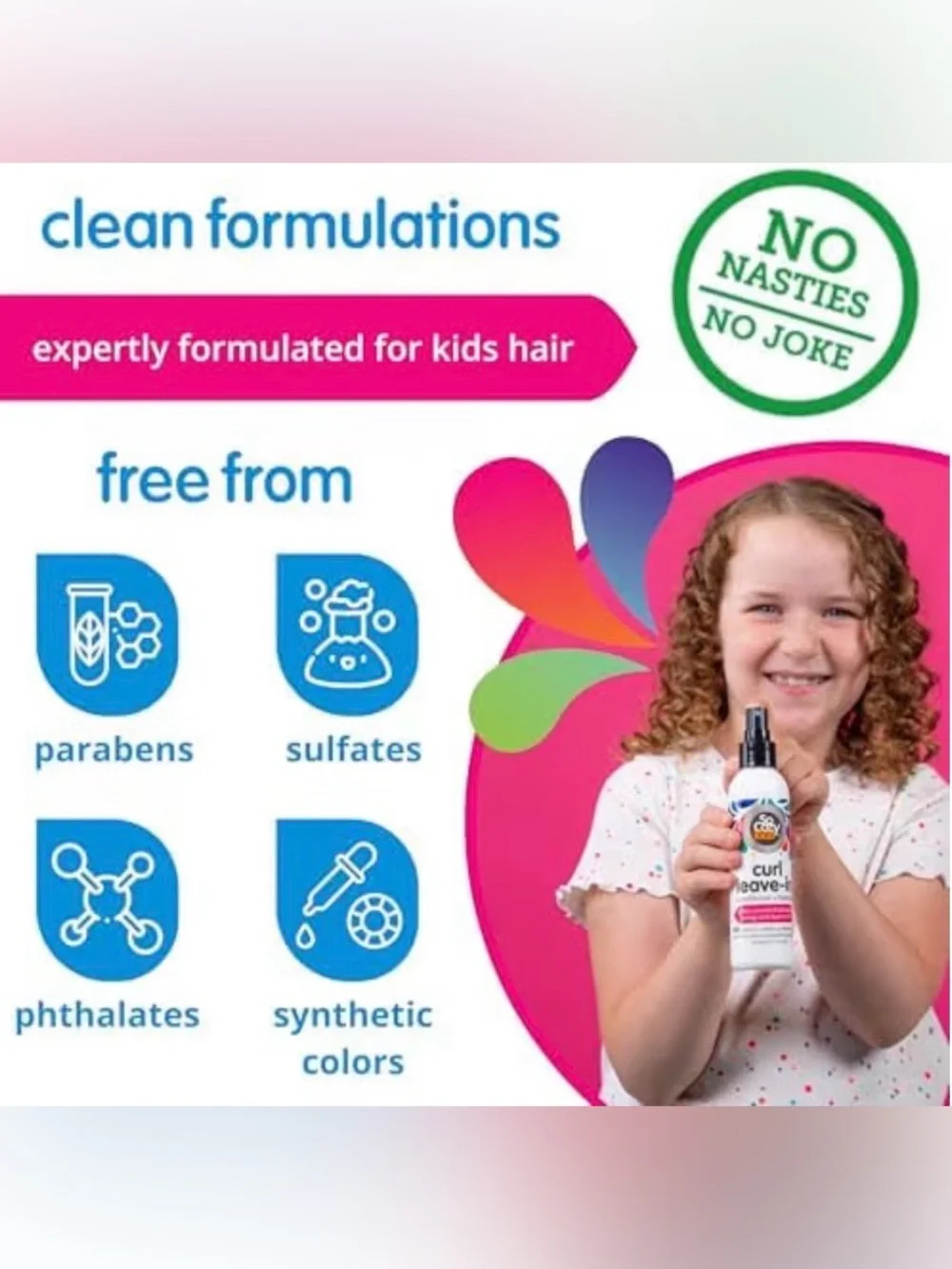 SoCozy Kids Curl Leave-In Conditioner Detangler Spray 8 oz